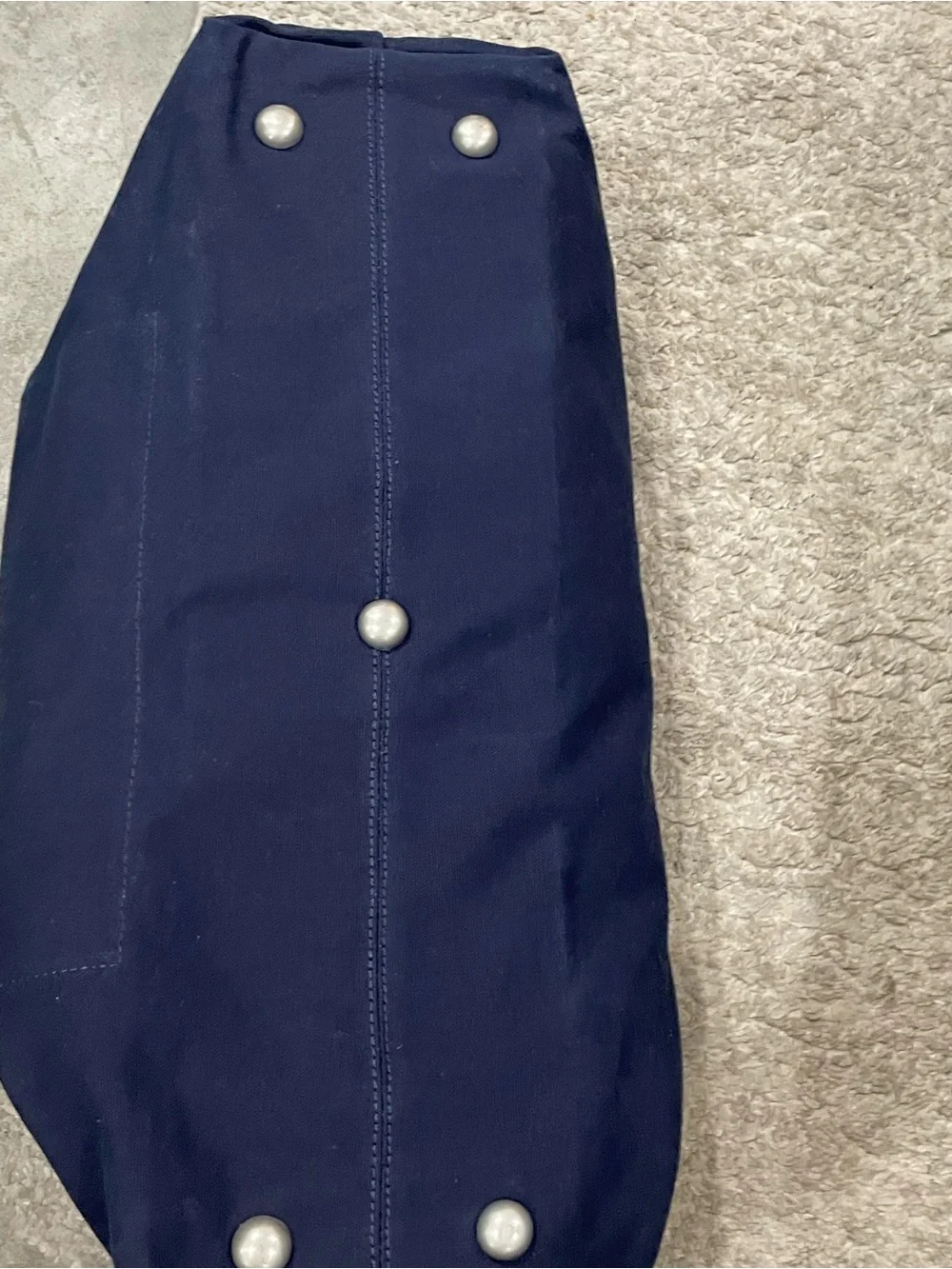 Line of Trade Leather-Trim Navy Weekender MENS Canvas Carry on travel  Bag